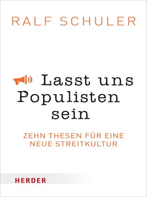 cover image of Lasst uns Populisten sein